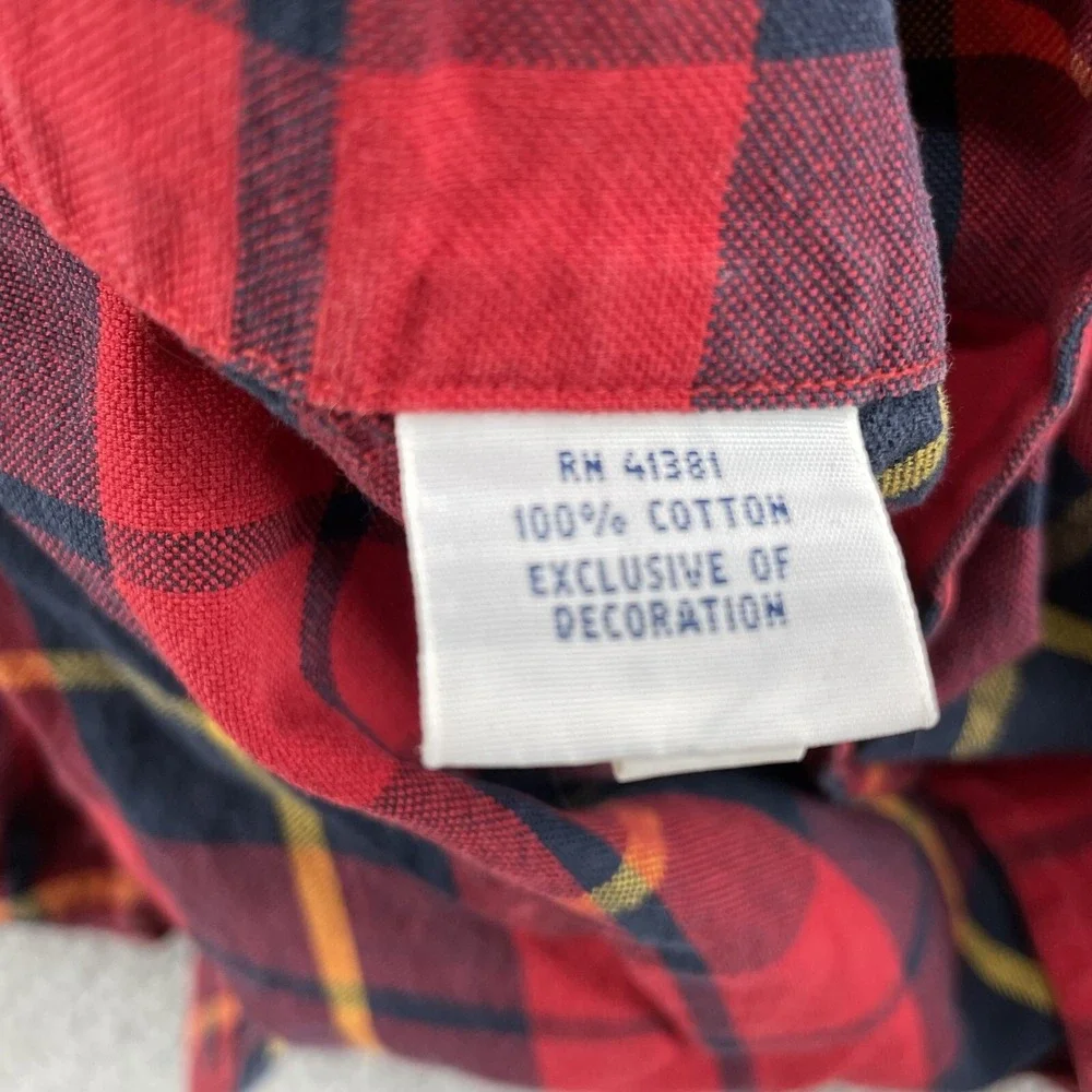 Ralph Lauren Shirt Men's Medium Tartan Oxford Sport Office Golf 90s Cabin Preppy